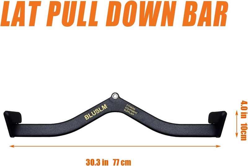 BLUSLM LAT Pull Down Bar for Cable Machine, LAT Pulldown Attachments T Bar V Bar Cable Attachment, Back Tricep Bar Strength Training Handle - Image 2